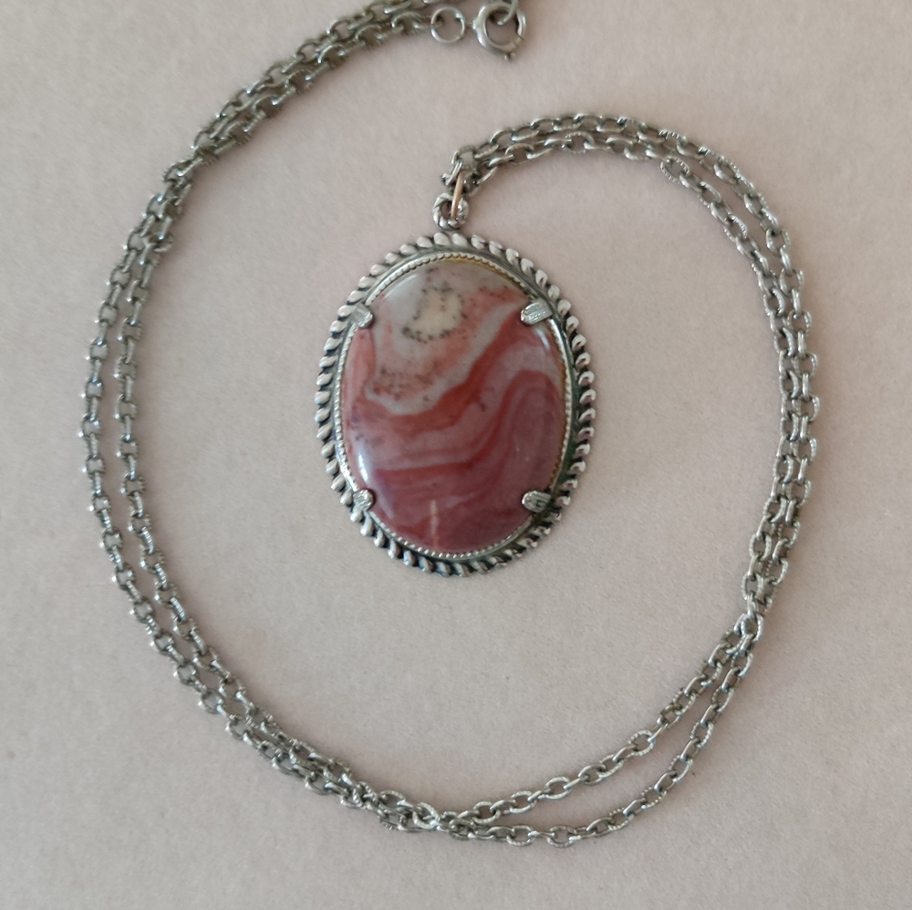 Vintage rhodochrosite healing necklace - Picture 9 of 16